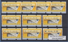 ATM Deutschland Briefkasten Mi.-Nr. 5.1 Satz VS5 10 Werte 0,04-4,10 ** mit Nr.