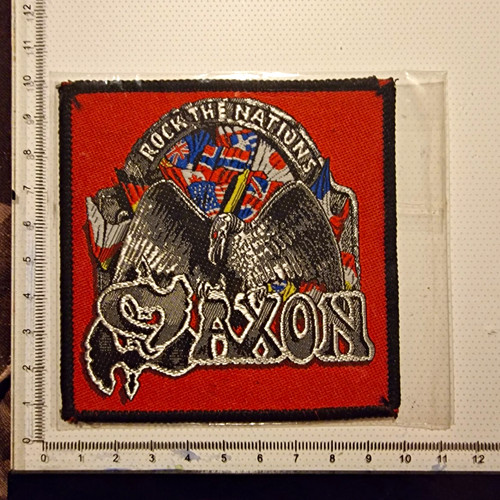 Saxon rock the nations - nations, patch