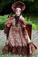 Trachten Schlenker Puppe Quäkerin USA 21cm Stoff + Keramik? - Souvenir Sammler