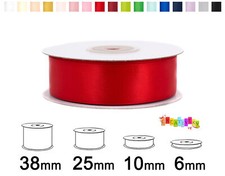 Doppelseitiges Satinband FARBAUSWAHL in 6/10/25/38mm Schleifenband Geschenkband