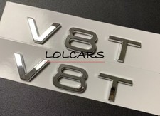 2 x Chrom V8T Seitenflügel