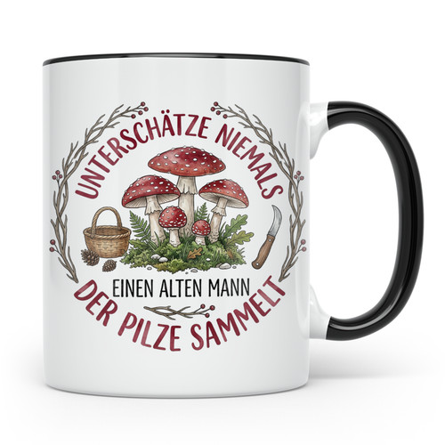 Pilzsammler tasse mit spruch - pilzsammler,