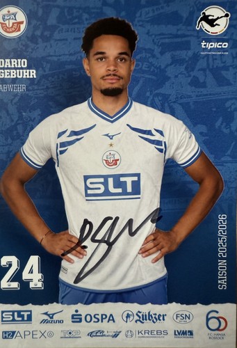 Autogrammkarte dario gebuhr - dario,
