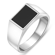 Siegelring Onyx Stein Schwarz