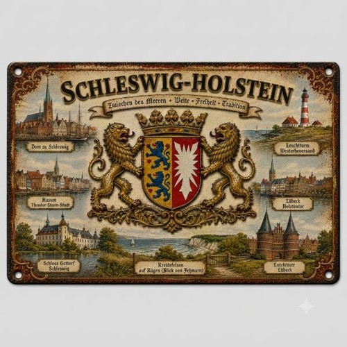 Blechschild schleswig holstein - schleswig,
