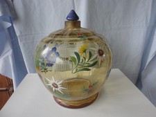 Alter Glasballon Gärballon Flasche bemalt 5,5 Liter