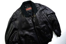 Chevignon Vintage Lamm Leder Jacke Bomber Flieger Jacket Giacc Casual Classic XL