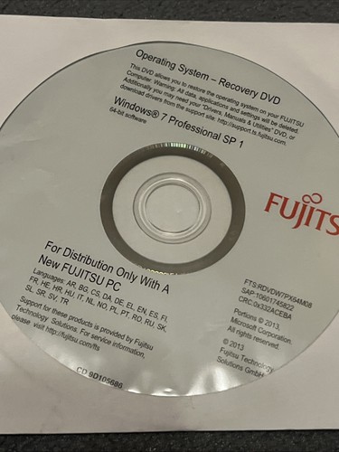 Fujitsu recovery dvd bit - 64,