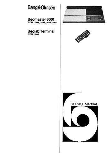 Service manual anleitung bang - service, manual-anleitung
