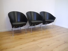 Jorgen Kastholm Sessel Leder 3 Stück um 1980