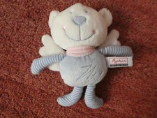 Sigikid Schutzengel*Bär*Teddy*hellblau gestreift*ca. 22 cm