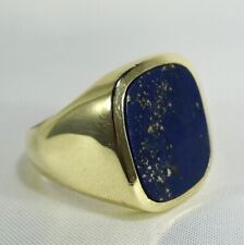 Herrenring 333 Gold mit Lapislazuli Siegelring Lapis Ring / CU 294(10)