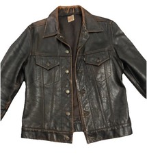Levis Leather Jacket Western