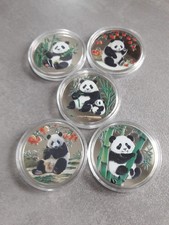 5 er Set - Chinesischer Pander - Gedenkmünzen