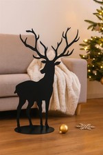 Metall Figur "Hirsch" schwarz