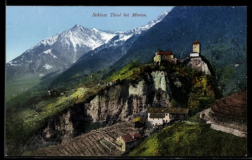Ansichtskarte meran ansicht - ansichtskarte, meran,