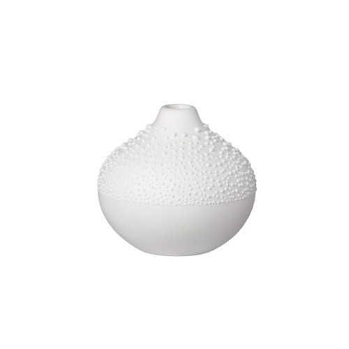 Perlenvase weiß design - weiß,