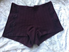 Damenunterwäsche Slip CALIDA Pants XS Baumwolle Bordeaux Spitze