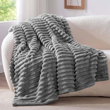 Kuscheldecke Flanell Grau