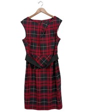 COMMA Etuikleid Damen Kleid Gr. DE 44 rot-schwarz-weiß Elegant