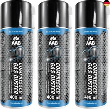 AAB Druckluftspray 3 x 400ml, Druckgasreiniger, Druckluft aus der Dose,