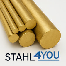 Messing Rundstange MS58 Länge 150mm (15cm) Stange Vollmaterial Ø3mm bis Ø100mm