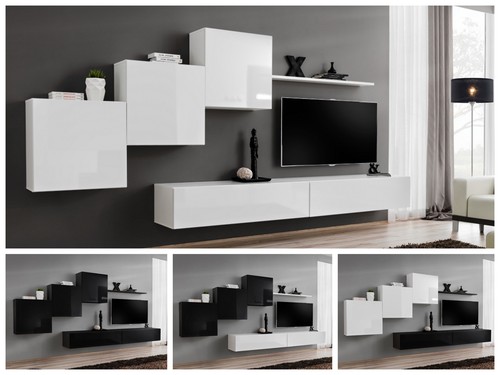 Anbauwand wohnwand wohnzimmer - wohnwand,