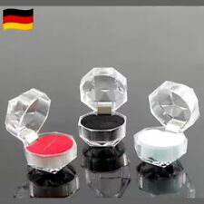 Acryl Ring Etui Box Hochzeit Ringschachtel Schmucketui Ringschatulle Geschenkbox