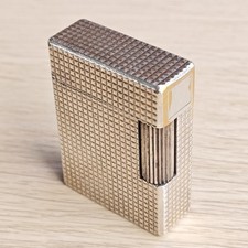 S.T. Dupont Ligne 1 Feuerzeug | Diamantkopf / Diamond Head | Vintage versilbert