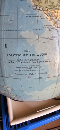 Räths politischer erdglobus - räths,