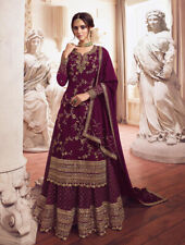Pakistaner Indisch Sharara Plazzo Salwar Kameez Anzug Designer Ethnisch Hochzeit
