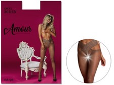 Spitzenstrumpfhose mit Loch im