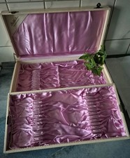 Silberbesteck/Besteckkoffer 2 Etagen für 48 Teile ( leer)