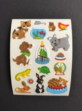 Sandylion Sticker 90er Originalbogen Fuzzy Maxi Haustiere