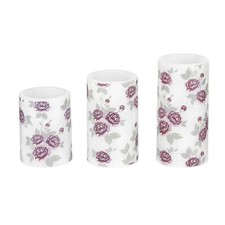 LED Echtwachs Kerzen 3tlg