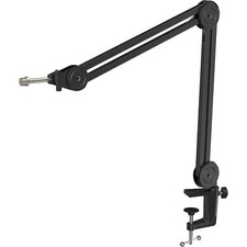 FIFINE Mikrofon Arm Einstellbarer Mikrofon Ständer 3/8" bis 5/8" Adapter Schwarz