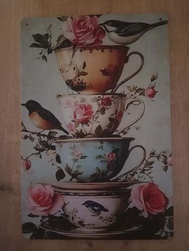 Blechschild kaffeetassen - blechschild, im
