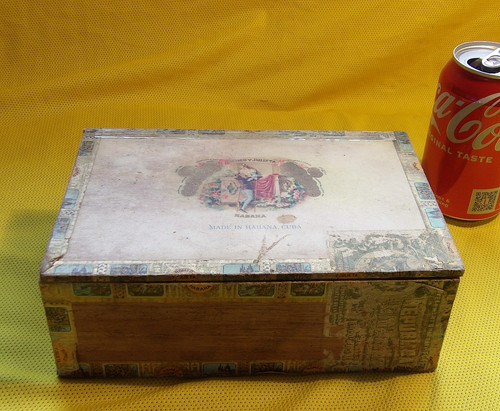 Leere vintage zigarrenkiste - leere,
