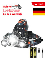 Outdoor CREE LED USB Scheinwerfer Stirnlampe Kopflampe Headlamp 2x PowerAkkus