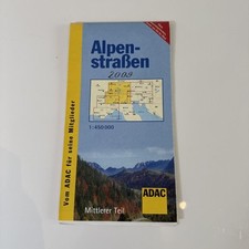 ADAC topographische Karte Alpenstraßen Mittlerer Teil 1:450000