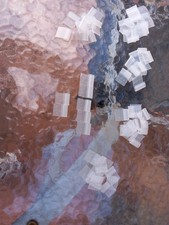 Vorzelt Gardinenbefestigung. Plastikkrampen.