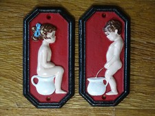 Retro Türschild Toilette –