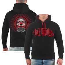 Herren Kapuzenpullover La Familia Horror tattoo rap life is pain blood chaos