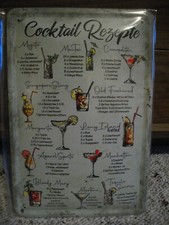 Blechschild 20x30cm cocktail - blechschild,