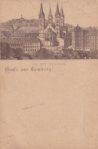 Gruss aus bamberg dom mit - ak,