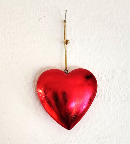 Holz herz rot valentintag - herz, -rot-