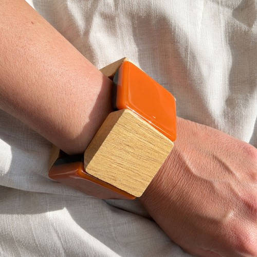 Marni armreif holz harz - holz,