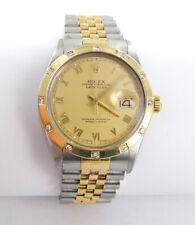 Rolex Datejust Herren Uhr champagner diamond Dial Stahl/Gold Ref.16013