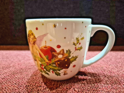 Weihnachtstasse mit engelmotiv - weihnachtstasse,