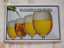 Blech Metallschild - Bierglas
